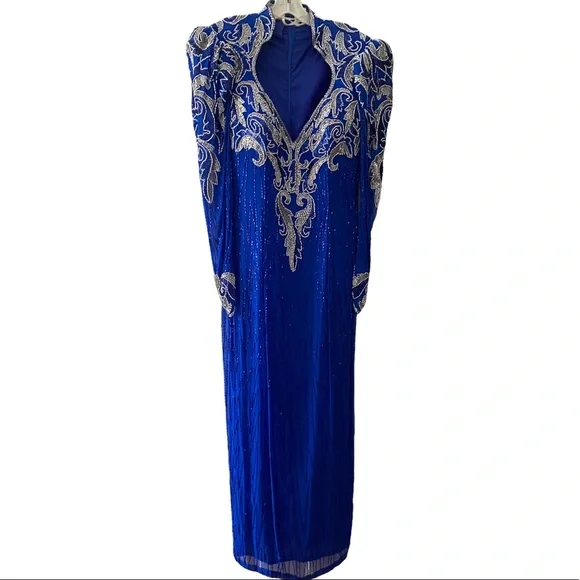 de Oscar Collection Dresses | de Oscar Collection Blue Formal Sequin Evening Gown Gently used Size 14 | Color: Blue | Size: 14 | Pm-58614962'S Closet de Oscar Collection Dresses | de Oscar Collection Blue Formal Sequin Evening Gown Gently used Size 14 | Color: Blue | Size: 14 | Pm-58614962'S Closet